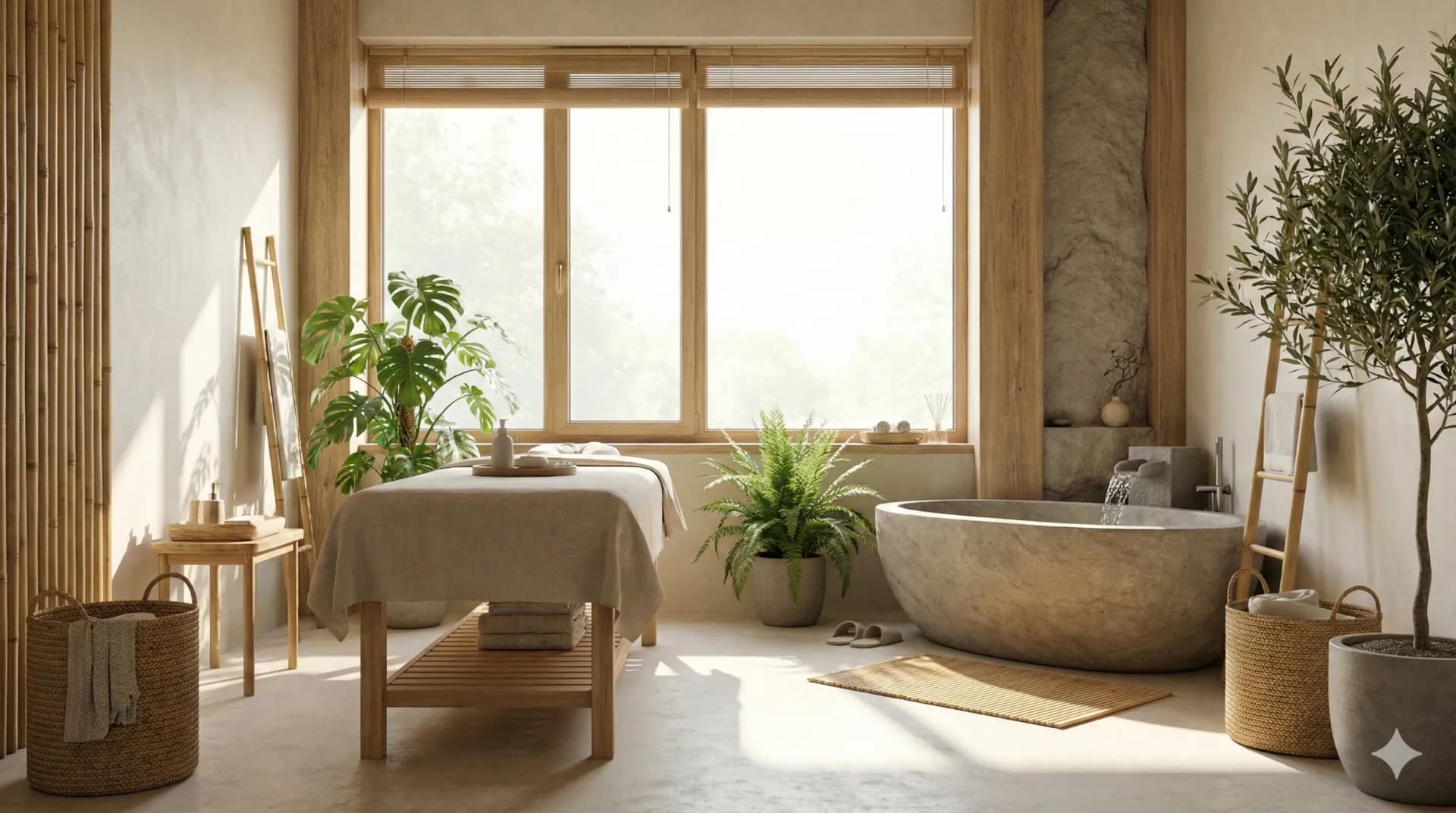 A calm spa treatment room at Taitam-D Academy London